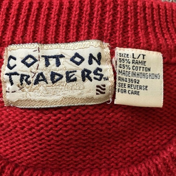 Cotton Traders red Aztec sweater - mens LGT - Picture 4 of 4